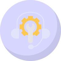 Tech Support Flat Bubble Icon vector