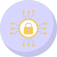 Network Security Flat Bubble Icon vector