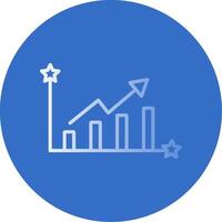 Growing Data Flat Bubble Icon vector