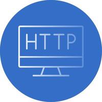 Http Cookie Flat Bubble Icon vector