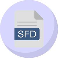 sfd archivo formato plano burbuja icono vector