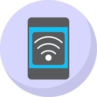 Mobile Connection Flat Bubble Icon vector