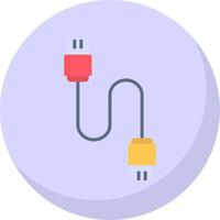 Database Cable Flat Bubble Icon vector