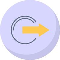 Logout Flat Bubble Icon vector