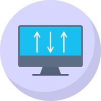 Server Control Flat Bubble Icon vector