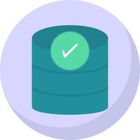 Database Flat Bubble Icon vector