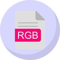 rgb archivo formato plano burbuja icono vector