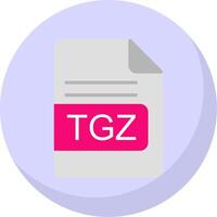 tgz archivo formato plano burbuja icono vector