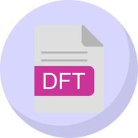 DFT File Format Flat Bubble Icon vector