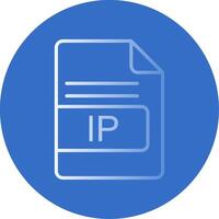 IP File Format Flat Bubble Icon vector