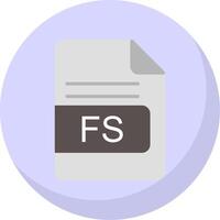 FS File Format Flat Bubble Icon vector