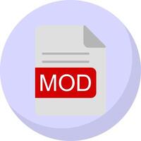 MOD File Format Flat Bubble Icon vector