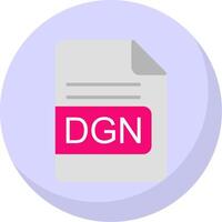 DGN File Format Flat Bubble Icon vector