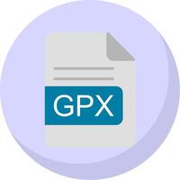 gpx archivo formato plano burbuja icono vector