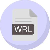 WRL File Format Flat Bubble Icon vector