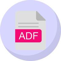 ADF File Format Flat Bubble Icon vector