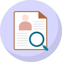 Worker Search Flat Bubble Icon vector