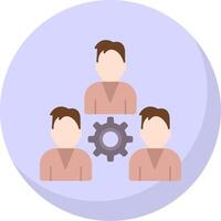 Team Management Flat Bubble Icon vector