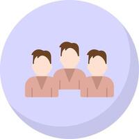 Group Team Flat Bubble Icon vector