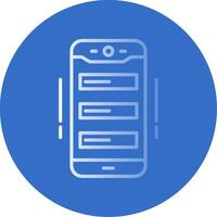 Mobile Work Flat Bubble Icon vector