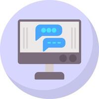 Perfessional Chat Flat Bubble Icon vector