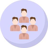 Team Flat Bubble Flat Bubble Icon vector