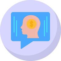 Money Idea Chat Flat Bubble Icon vector