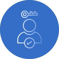 Authentication Flat Bubble Icon vector