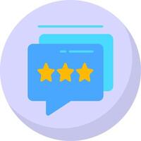 Feedback Chat Flat Bubble Icon vector