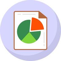 Pie Chart Flat Bubble Icon vector