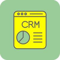 CRM Glyph Gradient Corner Icon vector