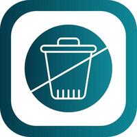 Zero Waste Glyph Gradient Corner Icon vector