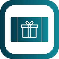 Gift Card Glyph Gradient Corner Icon vector