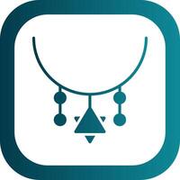 Necklace Glyph Gradient Corner Icon vector