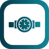 reloj de pulsera glifo degradado esquina icono vector