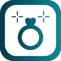 Wedding Ring Glyph Gradient Corner Icon vector