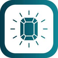 Gem Glyph Gradient Corner Icon vector