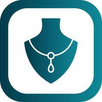 Necklace Glyph Gradient Corner Icon vector