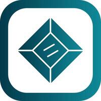 Gem Glyph Gradient Corner Icon vector