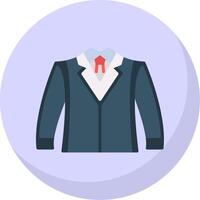 Suit Flat Bubble Icon vector