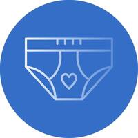 Underwear Flat Bubble Icon vector