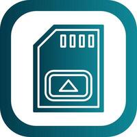 Memory Card Glyph Gradient Corner Icon vector