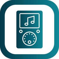 Music Player Glyph Gradient Corner Icon vector