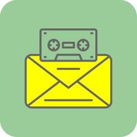 Voice Mail Glyph Gradient Corner Icon vector