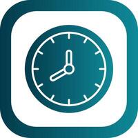 Clock Glyph Gradient Corner Icon vector