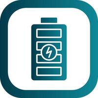 Battery Glyph Gradient Corner Icon vector