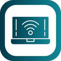 Wifi Glyph Gradient Corner Icon vector