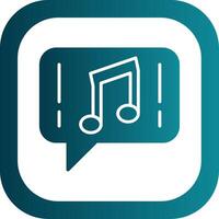 Music Glyph Gradient Corner Icon vector