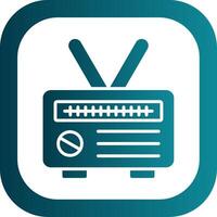 Radio Glyph Gradient Corner Icon vector