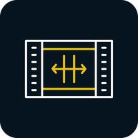 Resize Line Red Circle Icon vector